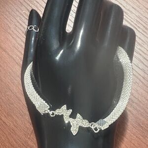 Silver Butterfly Mesh Bracelet - Women Jewelry